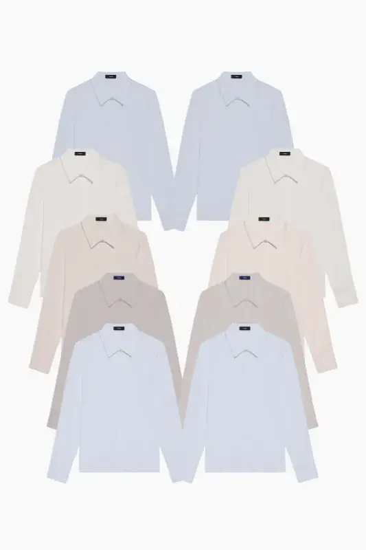 10 Shirt Bundle – Women’s Cotton Shirt, Dry Cleaned & Hung