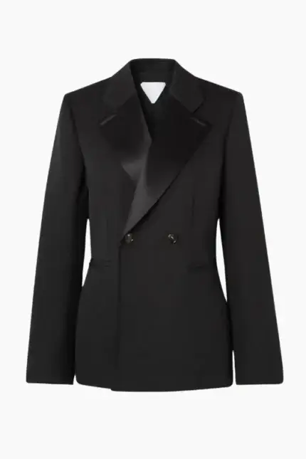 Expert Dry Cleaning for Satin-Trimmed Wool Double-Breasted Blazers